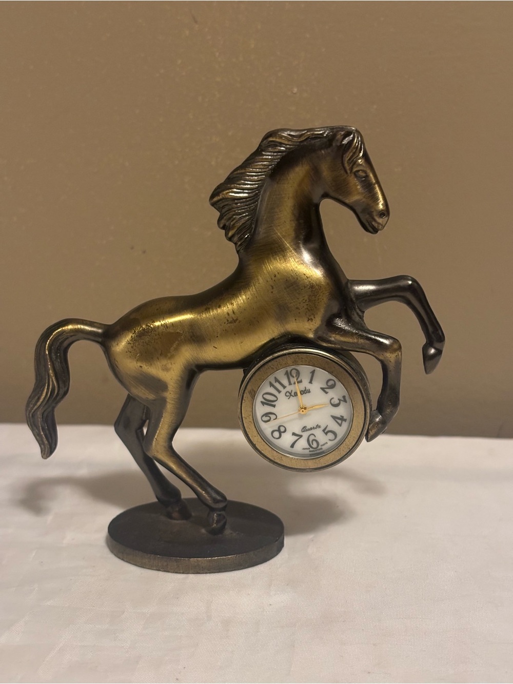Bronze Horse Wall Decor Mini Clock -